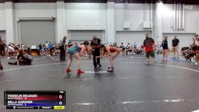 110 lbs Round 3 (8 Team) - Yosselin Delgado, Black Mambas vs Bella Gardner, Untouchables