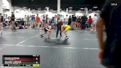 80 lbs Round 5 (6 Team) - Ethan Guzman, Roman Legion vs Braden LaRoche, Moser`s Mat Monster