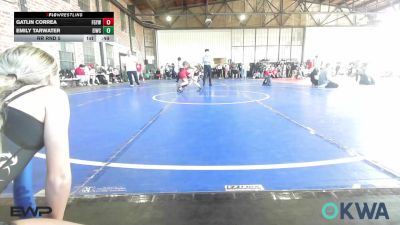 70-73 lbs Rr Rnd 5 - Gatlin Correa, Fort Gibson Youth Wrestling vs Emily Tarwater, Eufaula Ironheads Wrestling Club