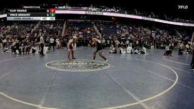 1A 175 lbs Cons. Round 1 - Clay Seagle, Swain County High School vs Vince Gregory, Albemarle High School