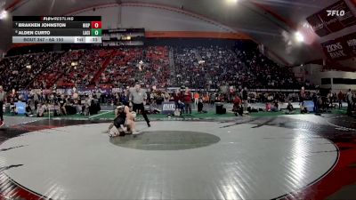 6A 150 lbs Cons. Round 3 - Brakken Johnston, Highland vs Alden Curto, Lake City