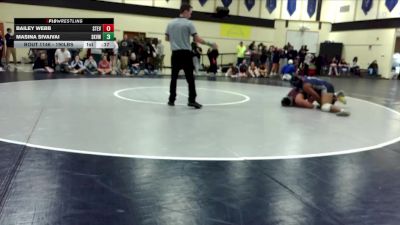190lbs Cons. Round 2 - Bailey Webb, Stevenson (Girls) vs Masina Sivaivai, Skyview (Girls)