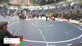 109 lbs Consi Of 4 - Lincoln Hemmert, Western Colorado WC vs Noah Sanders, Bear Cave WC