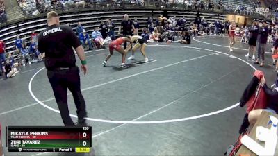 120 lbs Finals (8 Team) - Zuri Tavarez, Idaho vs Mikayla Perkins, Team Indiana