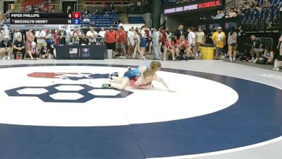 95 lbs Quarters - Piper Phillips, Iowa vs Brooklyn Henry, Pennsylvania