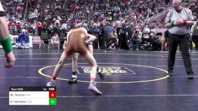 107 lbs Semifinal - Max Tancini, Perkiomen Valley vs Aiden Herndon, Cedar Cliff