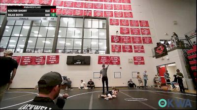 49 lbs Final - Kolter Short, Blackwell Wrestling Club vs Silas Boyd, Harrah Little League Wrestling