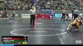 AA 138 lbs Cons. Round 2 - Wendell Myers, Wilson Central vs Mason Sells, Blackman
