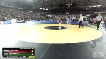 Girls 1B/2B/1A/2A 120 1st Place Match - Brooklyn Jones, Orting (Girls) vs Jada Hernandez, Warden (Girls)