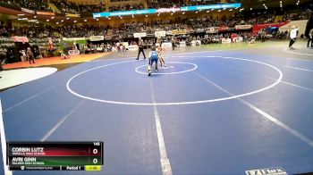 145 lbs Champ. Round 1 - Corbin Lutz, Wasilla High School vs Avri Ginn, Palmer High School