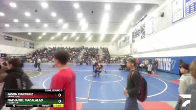 150 lbs Cons. Round 3 - Jason Martinez, Valencia HS vs Nathaniel Macalalad, Fullerton