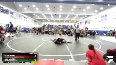 110 lbs Cons. Semi - Faith Seide, San Clemente High Girls Wrestl vs Ana Valdez, Hesperia High School