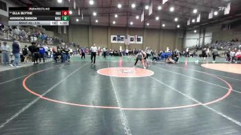 115 lbs Champ. Round 1 - Addison Gibson, McAlester vs Ella Blythe, Frontenac