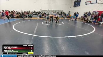 133 lbs Champ. Round 1 - Tristan Hanson, Carey Jr High vs Abel Halsey, Centennial Middle School