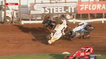 Wild Multi-Car ISW Heat Race Crash At Bloomington