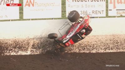 Kevin Thomas, Jr. Takes A Huge Tumble In USAC ISW Qualifying At Tri-State