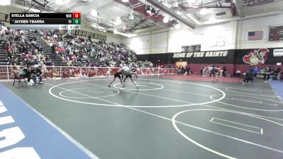 110 lbs Champ. Round 2 - Jayden Ybarra, Victor Valley vs Stella Garcia, Warren