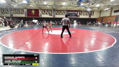 125 lbs Quarterfinal - Eczequiel Jaurrieta, Fresno City College vs Daniel Arellano, Sacramento City College