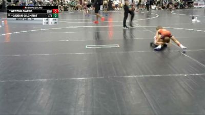 50 lbs Cons. Round 2 - Weston Owens, Bay County Elite Wrestling vs **Gideon Gilchrist, Stronghold