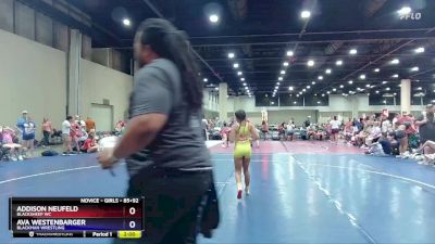 85+92 Round 1 - Addison Neufeld, Blacksheep WC vs Ava Westenbarger, Blackman Wrestling