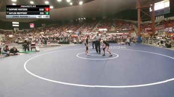 115 lbs Cons. Round 1 - Sophie Waters, Meriden-Jefferson West HS vs Jaylin Reppert, Burlington HS
