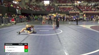 88 lbs Quarterfinal - Carson Worthen, Belgrade Wrestling Club vs Logan Turner, ROUNDUP WRESTLING CLUB
