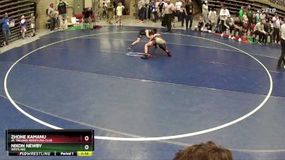 67 lbs Quarterfinal - Zhone Kamanu, Jr. Trojans Wrestling Club vs Nixon Newby, WESTLAKE