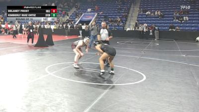 132 lbs Round Of 16 - Delaney Frost, Noble vs Kimberly Ruiz Ortiz, Springfield Central (W)
