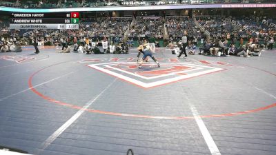 4A 120 lbs Quarterfinal - Andrew White, Uwharrie Charter Academy vs Braeden Haydt, Maiden High School