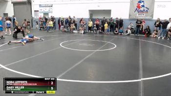 81 lbs Quarterfinal - Daisy Miller, Mat-Su Matmen vs Nora Lefferts, Bethel Freestyle Wrestling Club