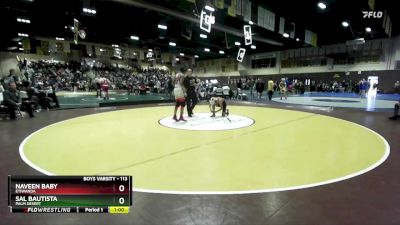 113 lbs Cons. Round 2 - Sal Bautista, Palm Desert vs Naveen Baby, Etiwanda
