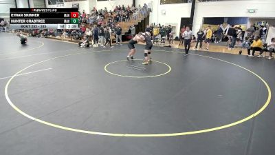 285 lbs Cons. Round 2 - Ethan Skinner, Manchester vs Hunter Crabtree, Manchester