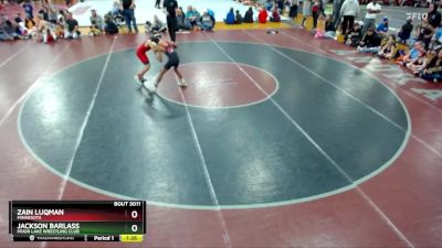 83 lbs Quarterfinal - Zain Luqman, Minnesota vs Jackson Barlass, Prior Lake Wrestling Club