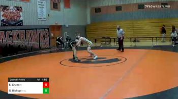 160 lbs Quarterfinal - Eli Crum, Boiling Springs vs Gage Bishop, Biglerville