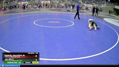 135 lbs Semifinal - Jax Kelly, Idaho Gold Wrestling Club vs Manuel Gallegos Jr., Othello Wrestling Club