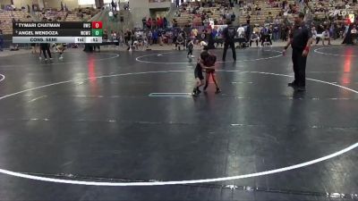 40 lbs Cons. Semi - Angel Mendoza, Williamson Co Wrestling Club vs Tymari Chatman, Blackman Wrestling Club