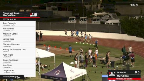 Men's 800m, Prelims 16