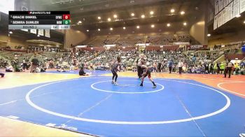 60 lbs Round 2 - Semira Sumler, Mighty Bluebirds Wrestling vs Gracie Dinkel, Dover Youth Wrestling Club