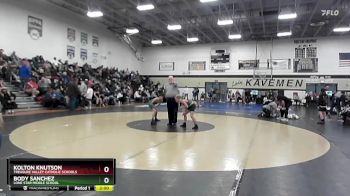 90 lbs Cons. Semi - Kolton Knutson, Treasure Valley Catholic Schools vs Body Sanchez, Lone Star Middle School