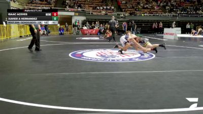 Schoolboys - 126 lbs Cons. Round 2 - Xavier A Hernandez vs Isaac Aceves, Manteca Cobras Wrestling Club
