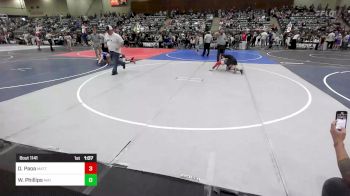 73 lbs Quarterfinal - Duke Paoa, MatTime vs Weston Phillips, Mat Time