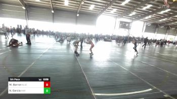 82 lbs 5th Place - Madden Barron, BlackCat WC vs Noah Garcia, Independent