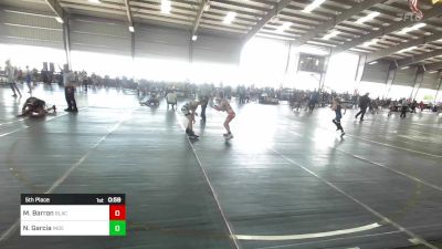 82 lbs 5th Place - Madden Barron, BlackCat WC vs Noah Garcia, Independent