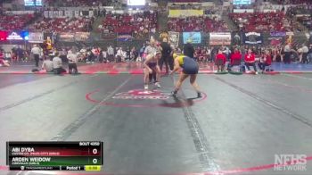 G - 165 lbs Cons. Round 3 - Abi Dyba, Custer Co. (Miles City) (Girls) vs Arden Weidow, Corvallis (Girls)