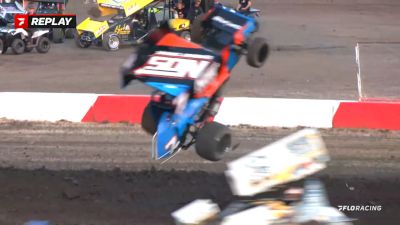 Tyler Courtney Gets Upside-Down In Gold Cup Heat Race