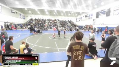 67 lbs Round 3 - Evelyn Nelms, Team Temecula Wrestling Club vs Maylee Mendoza, Madera Grapplers