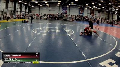 80 lbs Rd# 6- 9:00am Saturday Final Pool - Wyler Allen, Lions Wrestling Academy vs Owen Coonradt, PA Silver