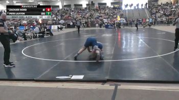 A 215 lbs Champ. Round 1 - Zachari Nord, Montgomery Central High School vs Pete Laxton, Soddy Daisy High School
