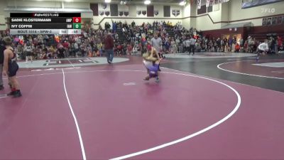 SPW-3 lbs Quarterfinal - Sadie Klostermann, Alburnett Mat Pack vs Ivy Coffin, Immortal Athletics WC