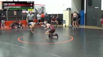 132 lbs Cons. Round 3 - Vincenzo Malverty, Durango vs Cael Sellers, Elko